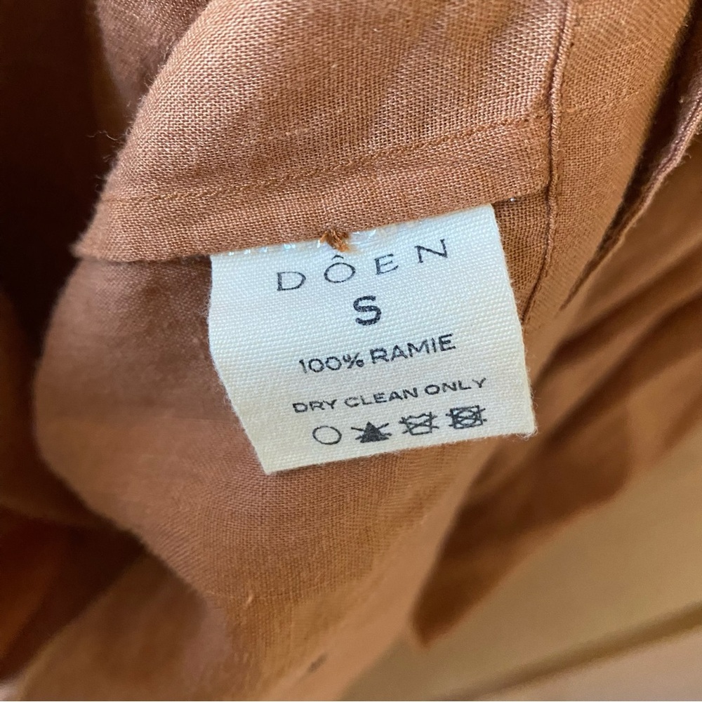Doen marine belted poet dress brown tan - Picture 7 of 13